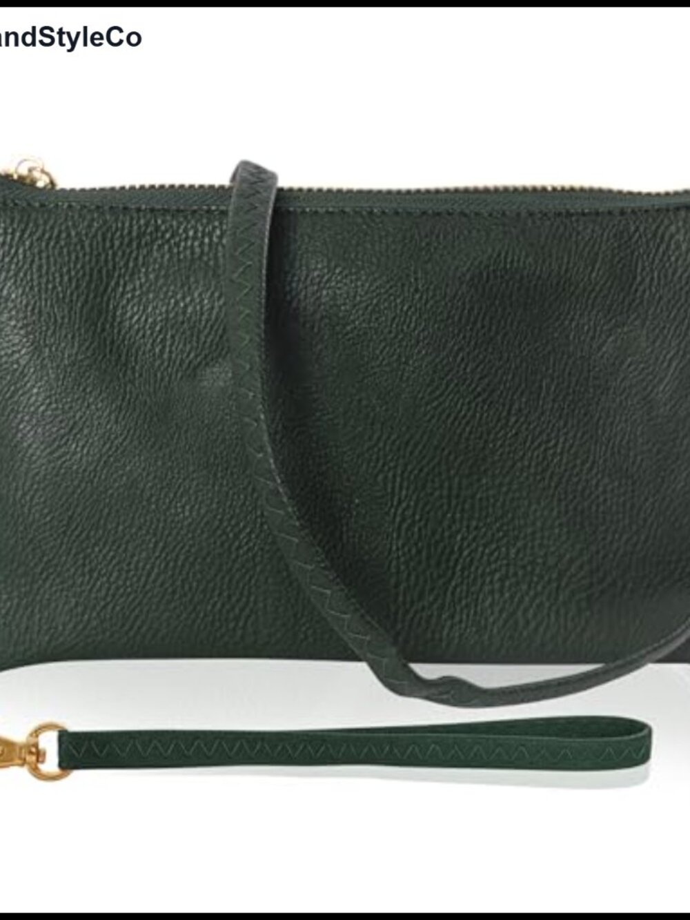 Vegan Leather Convertible Crossbody Wristlet Clutch